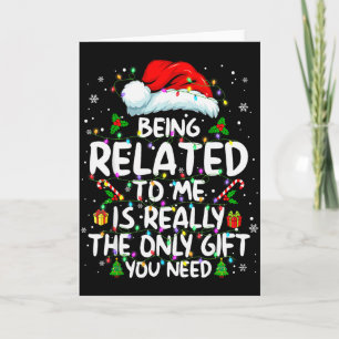 Att Vara Besläktad Med Mig Rolig Jul Familj Xmas T Kort