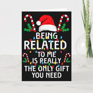 Att Vara Besläktad Med Mig Rolig Jul Familj Xmas T Kort