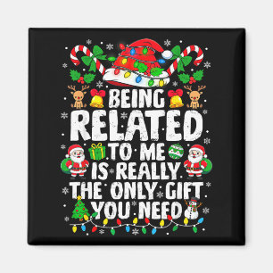 Att Vara Besläktad Med Mig Rolig Jul Familj Xmas T Magnet