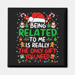 Att Vara Besläktad Med Mig Rolig Jul Familj Xmas T Magnet