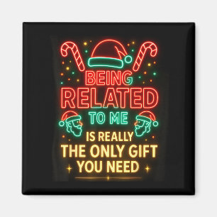 Att Vara Besläktad Med Mig Rolig Jul Familj Xmas T Magnet