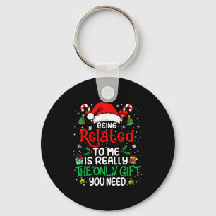 Att Vara Besläktad Med Mig Rolig Jul Familj Xmas T Nyckelring