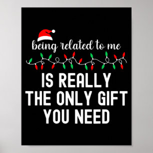 Att Vara Besläktad Med Mig Rolig Jul Familj Xmas T Poster