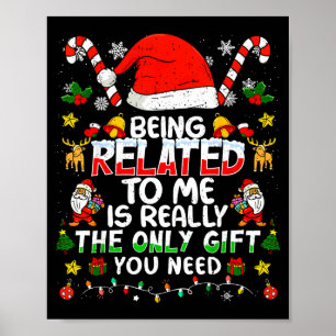 Att Vara Besläktad Med Mig Rolig Jul Familj Xmas T Poster
