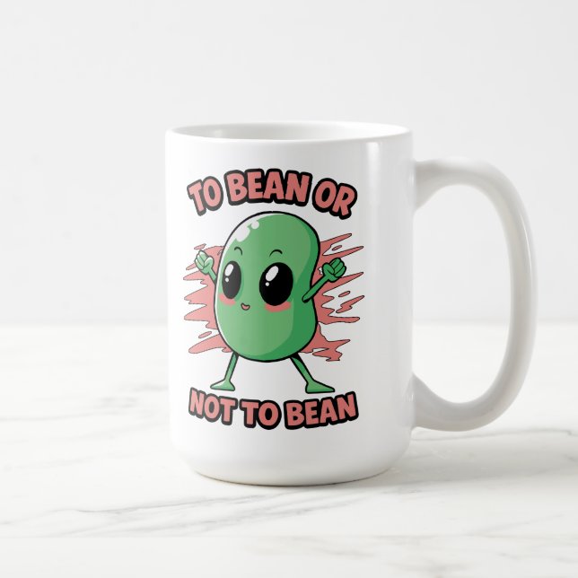 Att vara böna eller inte vara böna kaffemugg (Höger)