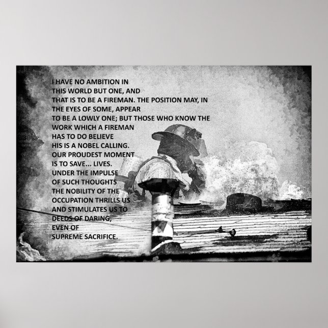 Att vara brandman poster (Framsidan)