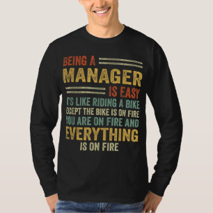 Att vara chef är enkelt som att rida en bike - t shirt