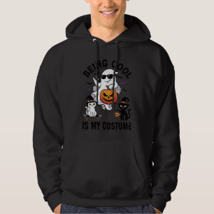 Att Vara Cool Är Kostym Halloween Spökpumpa Katt_ Hoodie
