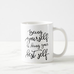 Att vara din bästa Rustic Hand Lettered Mugg