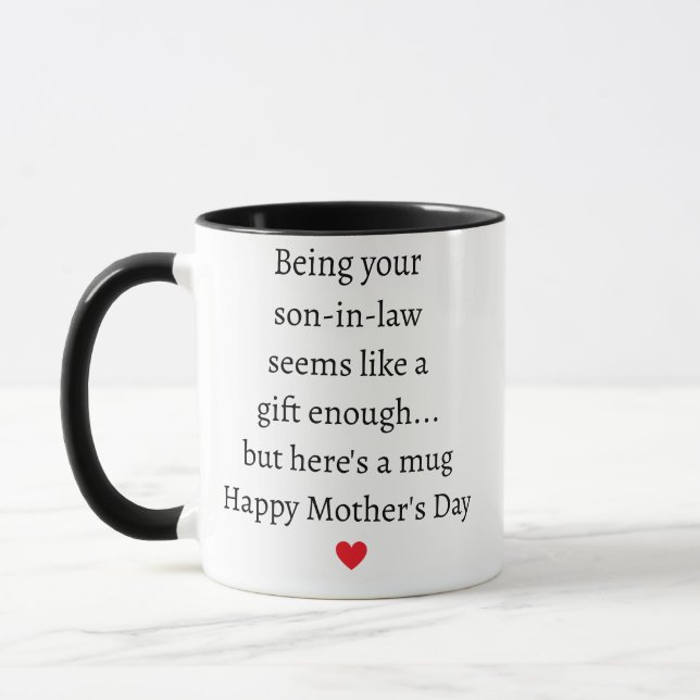 Att vara din svärson är en tillräcklig gåva Mugg,  Mugg (Vänster)