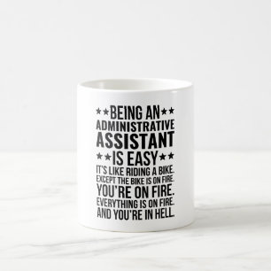 Att vara en administrativ assistent är enkelt. kaffemugg