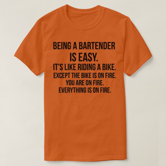 Att vara en Bartender T Shirt (Design framsida)