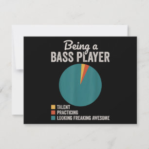 Att vara en bassimusiker Funny Bass Guitar Player Julkort