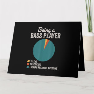 Att vara en bassimusiker Funny Bass Guitar Player Kort