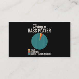 Att vara en bassimusiker Funny Bass Guitar Player Visitkort