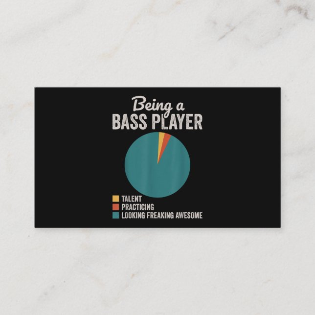 Att vara en bassimusiker Funny Bass Guitar Player Visitkort (Framsida)