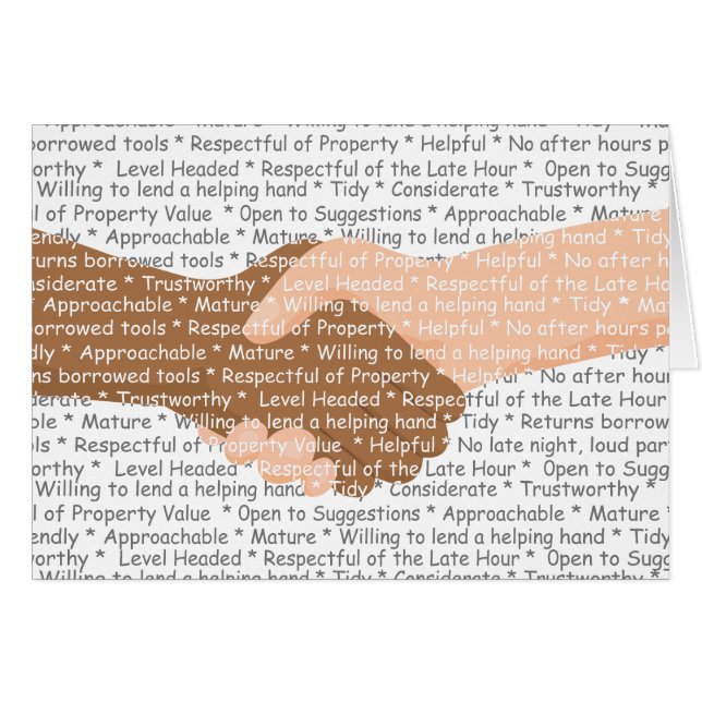 Att vara en Bra granne OBS Kort (Framsidan Horizontal)