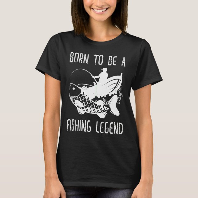 Att Vara En Fiskellegend Fiskelycka Fiske T Shirt (Framsida)