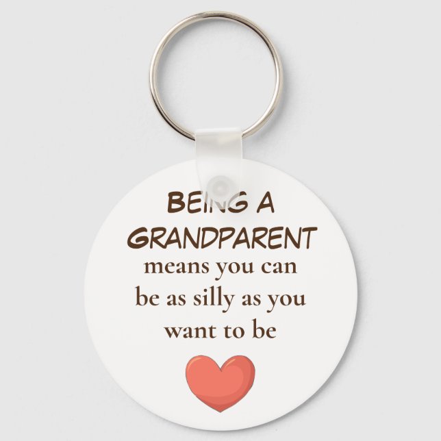 Att vara en Grandparent-nyckelkedjor Nyckelring (Framsida)