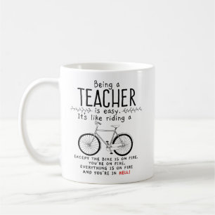 Att vara en lärare är likt rida en cykelmugg kaffemugg