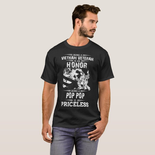 Att vara en veteran är en heder, men en poppop är t-shirt (Hel framsida)