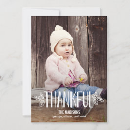 Att vara ett tacksamt fotoport för Thanksgiving Julkort
