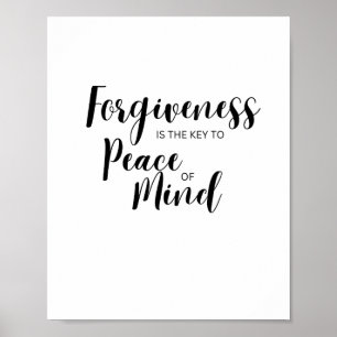 Att vara förlåten är nyckel för sinnesfrid poster