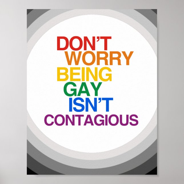 ATT VARA GAY ÄR INTE KONTAGIÖST POSTER (Framsidan)