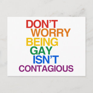 ATT VARA GAY ÄR INTE KONTAGIÖST VYKORT
