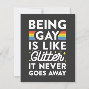 Att vara gay är som glitter det försvinner aldrig