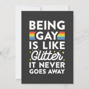 Att vara Gay är som Glitter.. Inbjudningar