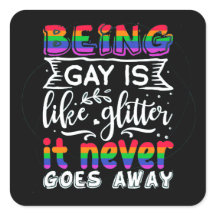 Att vara Gay är som Glitter LGBT Sticker