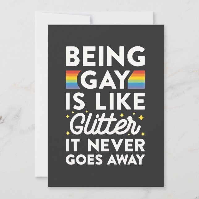 Att vara Gay är som Glitter.. Meddelande (Framsida)