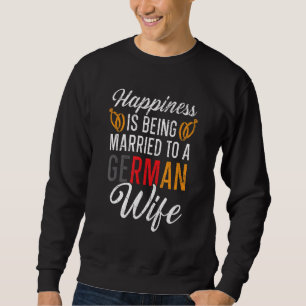 Att Vara Gift Med En Tysk Make Maka Tyskland Flagg Lång Ärmad Tröja