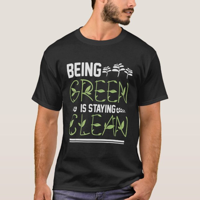 Att vara Grönt bromsar rent T Shirt (Framsida)