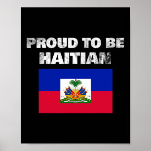 Att vara haitier - Haitis Flagga mot rasism Poster