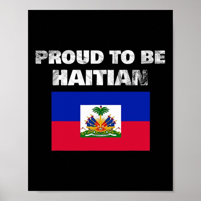 Att vara haitier - Haitis Flagga mot rasism Poster (Framsidan)