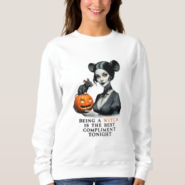 Att vara häxa är den bästa komplimangen i kväll. t shirt (Framsida)