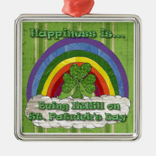 Att vara irländare på St patrick's day Julgransprydnad Metall