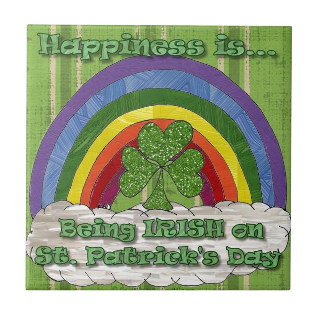 Att vara irländsk på St. Patricks dag Kakelplatta (Framsidan)