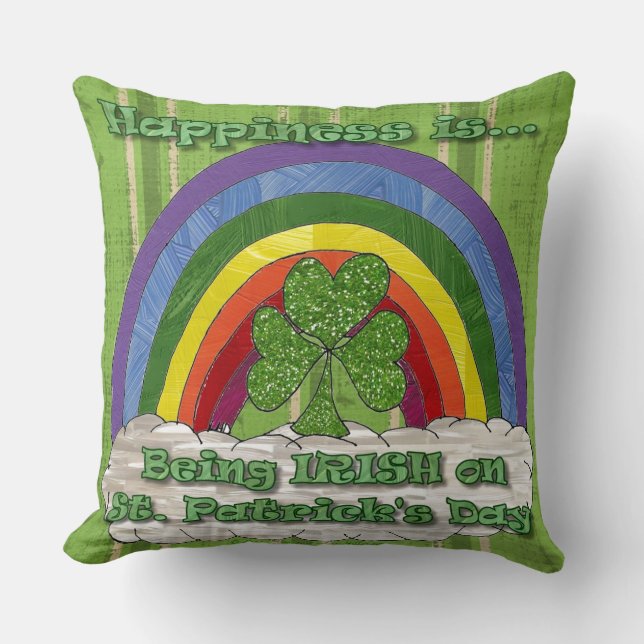 Att vara irländsk på St. Patricks dag Kudde (Framsida)