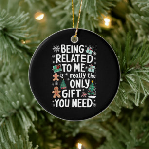 Att vara knuten till mig julfamilj Julafton Gift Julgransprydnad Keramik