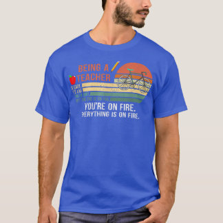Att vara lärare är enkelt som att rida en bike Vin T Shirt