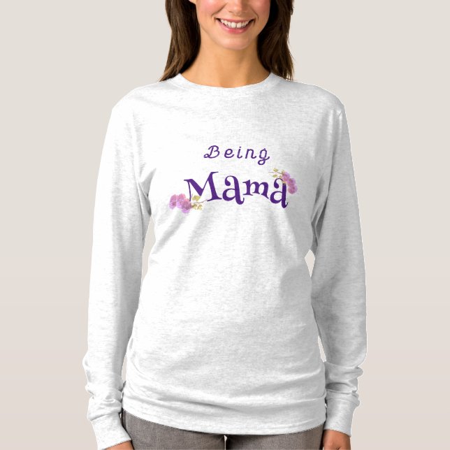 Att vara Mamma Anpassade T Shirt (Framsida)