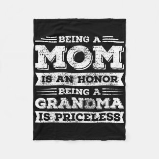 Att vara Mamma är en heder för mormor är ovärderli Fleecefilt