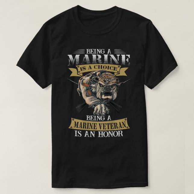 Att vara marin veteran är en ära t shirt (Design framsida)