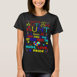 Att vara medveten om Autism Moster Hugs Kärlek Pr T Shirt