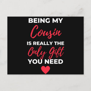 Att vara min kusin är bara Verkligen Helg Vykort