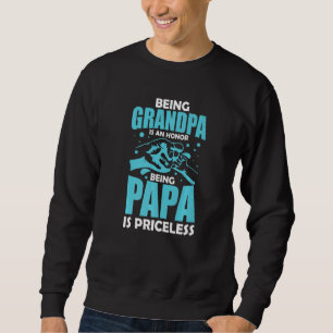 Att vara morfar är en ära att vara Pappa är ovärde Lång Ärmad Tröja