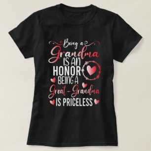 Att vara mormor är en ära att vara Underbar farmor T Shirt